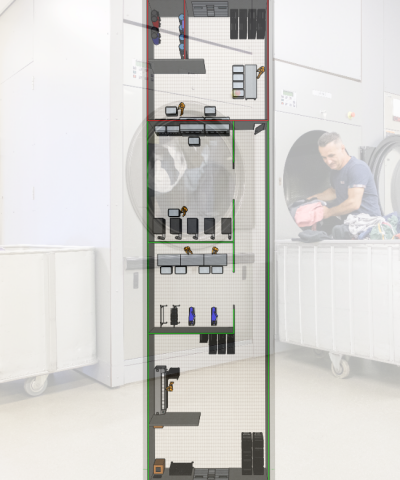 3D-tekening van wasserij